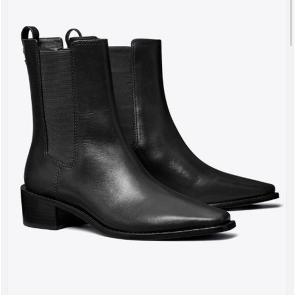 TORY BURCH BLACK CHELSEA BOOT SIZE 9 - Picture 1 of 14